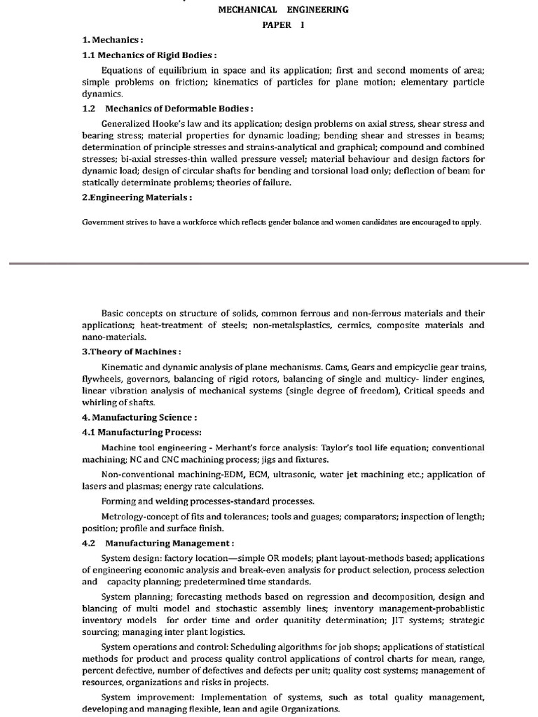 Mechanical Syllabus Pdf