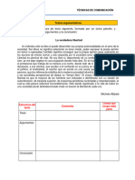 Actividad en Clases Sobre Tipos de Textos