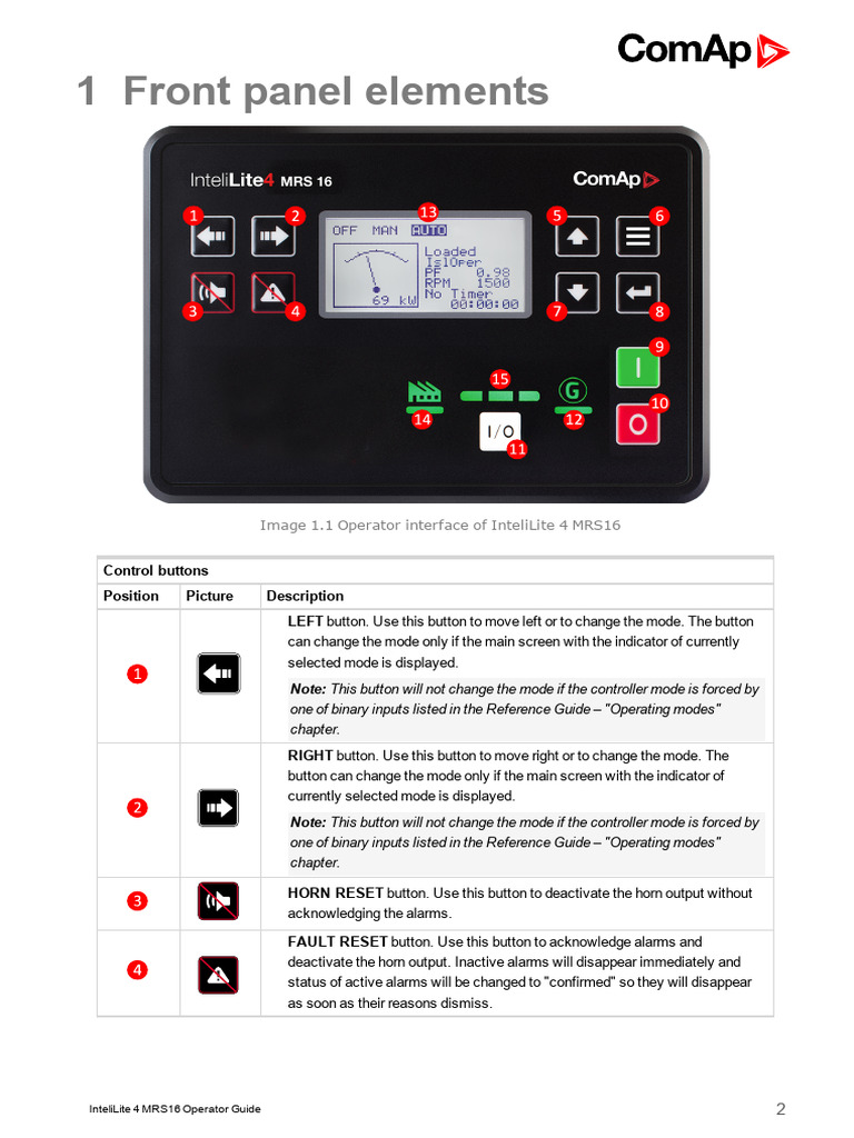 03 Comap Intelilite 4 Mrs 16 Hdsd Trang 2 Pdf Electric Generator