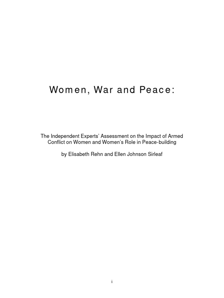 Women War Peace Pdf Peacebuilding United Nations