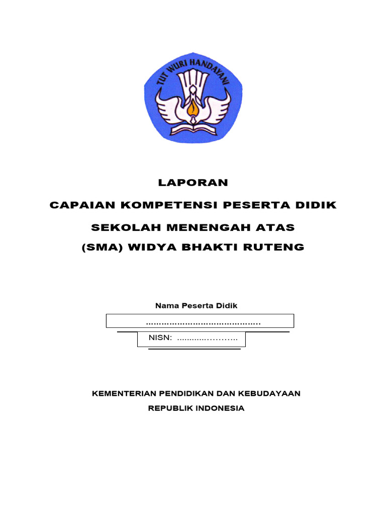 Laporan Capaian Kompetensi SMA Widya Bhakti | PDF