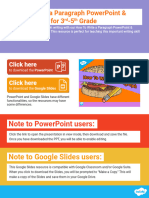 How To Write A Paragraph PowerPoint - Google Slides For 3rd-5th Grade
