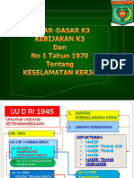 Dasar K3, Kebijakan & UU 1 TH 1970 Ipk