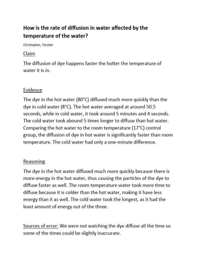 Conclusion science diffusion lab pdf