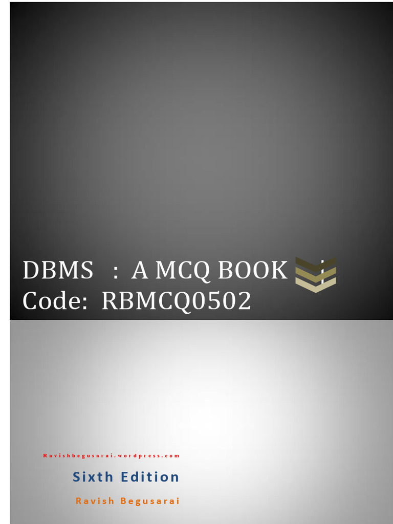Understanding DBMS Concepts and MCQs | PDF | Relational Database ...