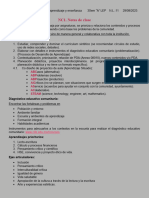 NC1. Notas de Clase: Programa Analítico: No Se Trabaja Por Asignaturas, Se Prioriza y Relaciona Los Contenidos y Procesos