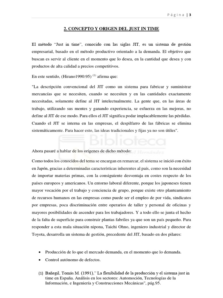 Introducción al Just in Time | PDF | Lean Manufacturing | Calidad ...