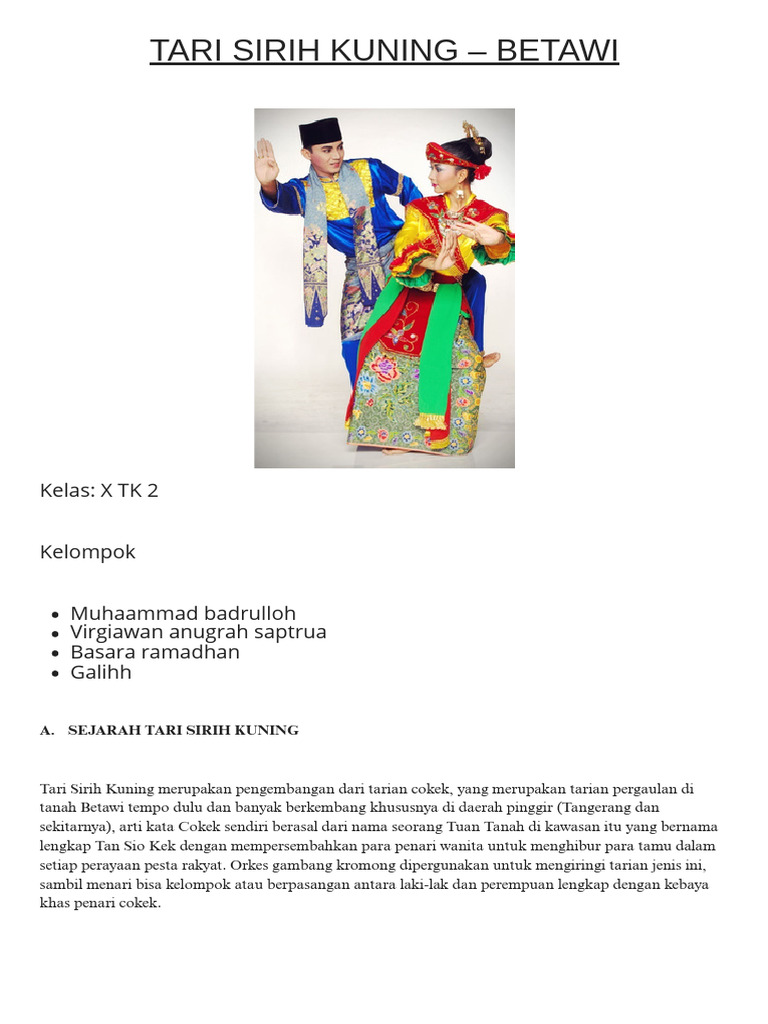 361560106-Tari-Sirih-Kuning - Docx 20230918 213812 0000 | PDF