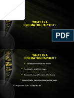 What Is A Cinematographer