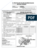 HO. CALIBRACIÓN DE VALVULAS METODO CORRIDO