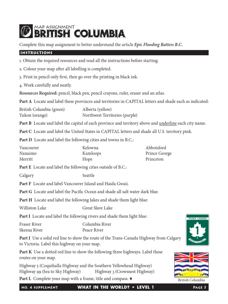 Map of B.C Assignment | PDF