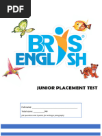 BRE PlacementTest Junior Writing 291220