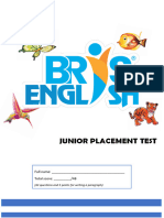 BRE PlacementTest Junior Writing 291220
