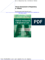 Test Bank For Clinical Assessment in Respiratory Care 6th Edition Wilkins
