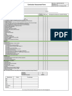 Contractor Assessment Form Kosong