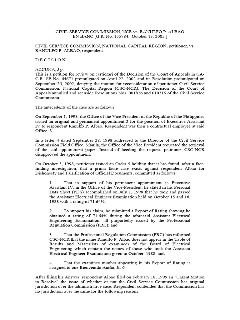 Jurisdiction of CSC PDF Jurisdiction Appeal