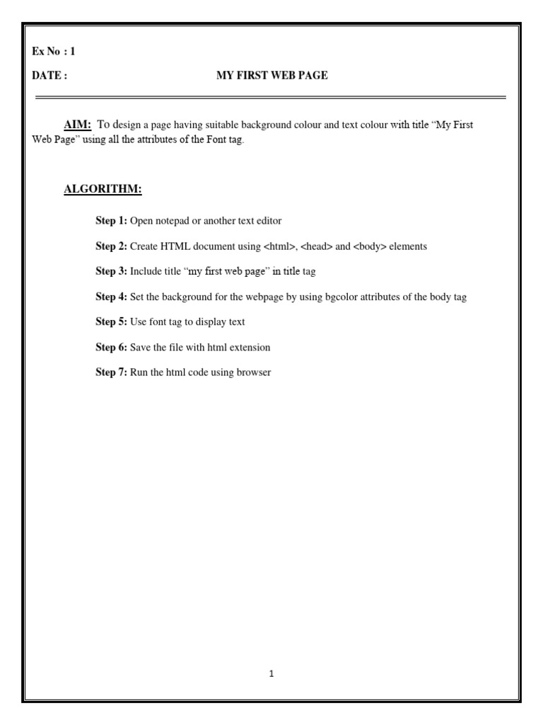 HTML Basics: Web Page Creation Guide | PDF | Html Element | Hypertext