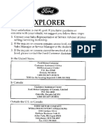 (TM) Ford Manual de Propietario Ford Explorer 1995 en Ingles