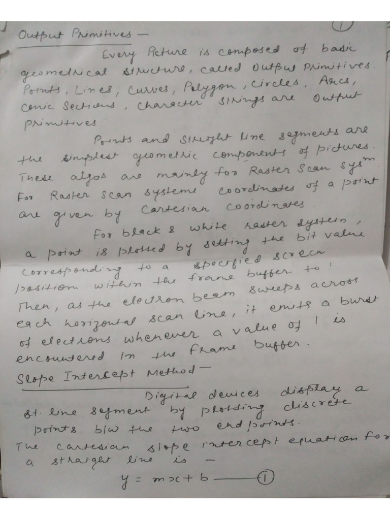 Line Drawing Algorithms | PDF