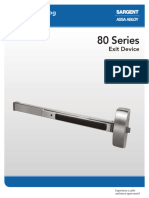 SARGENT 80 Series Exit Device Catalog