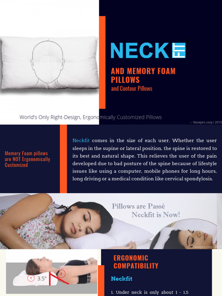 Neckfit vs. Memory Foam Pillows PDF Pillow Vertebral Column