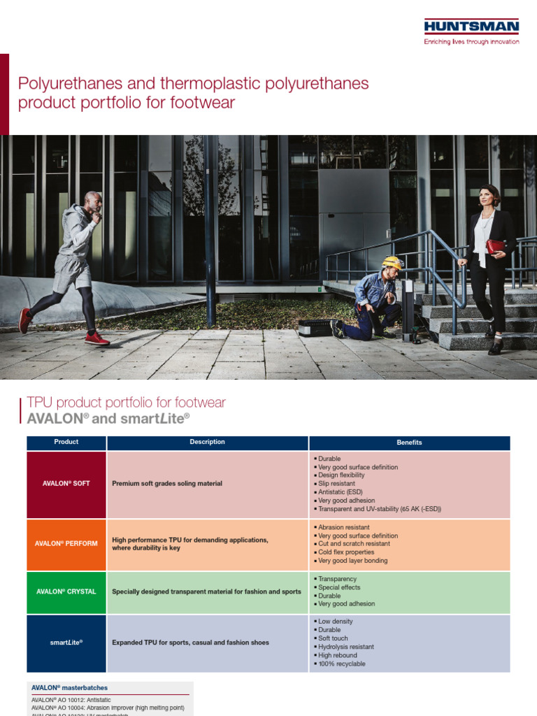 PU - TP - Product - Portfolio - For - Footwear HM | PDF | Shoe | Materials