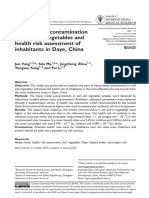 Heavy Metal Contamination in Soils and Vegetables and Health Risk Assessment of Inhabitants in Daye, China