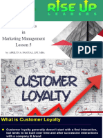 Special Topics For MM Presentation 5 Customer Loyalty