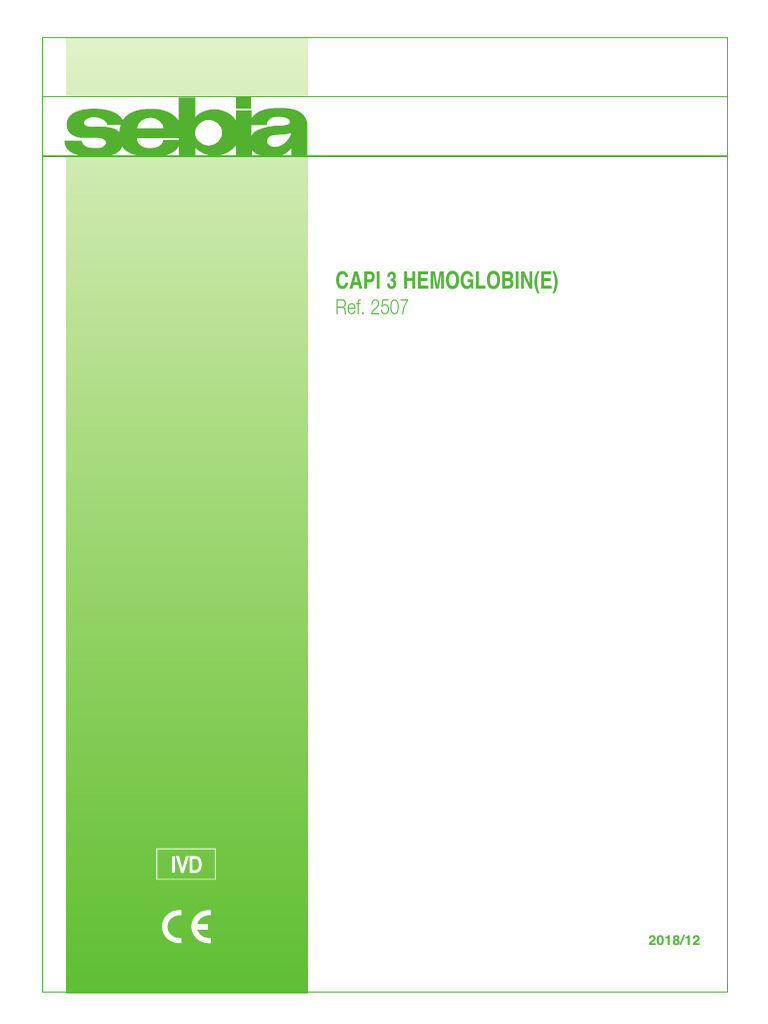 CAPI 3 Hemoglobin(E) Kit Overview | PDF | Hemoglobin | Chemistry
