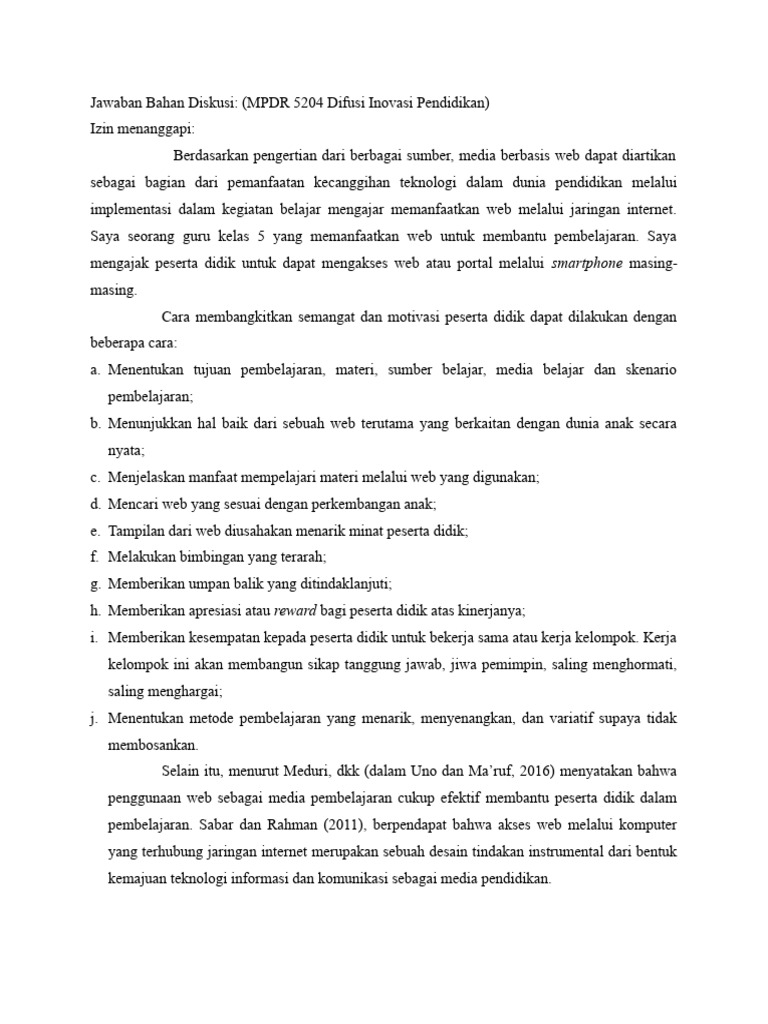 Pemanfaatan Web dalam Pembelajaran Efektif | PDF | Karier & Perkembangan