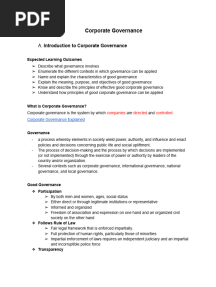 Governance, Business Ethics, Risk Management, and Internal Control Notes
