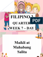Filipino 2 q1 - Week 7