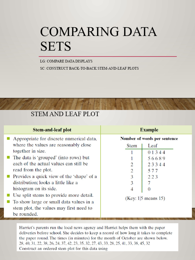 Comparing Data Sets | PDF