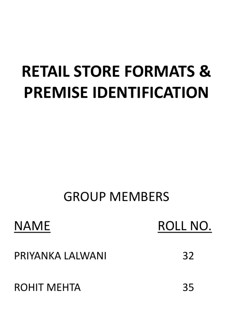 Retail Store Identification Process | PDF