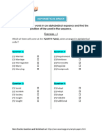 Alphabetical Order Worksheet 1