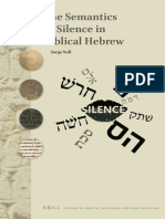 The Semantics of Silence in Biblical Hebrew - Sonja Noll