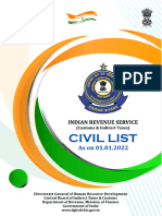 CBIC Civil List As On 01.01.2022
