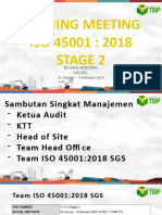 Opening Meeting ISO 45001-2018 31 Januari 2023