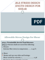 Allowable Stress Design and Strength Design For Shear