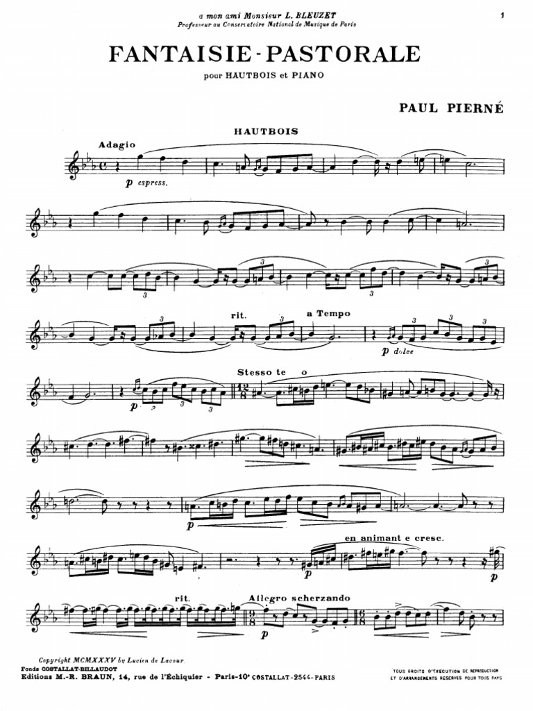 IMSLP16758Pierné FantaisiePastorale (Oboe and Piano) PDF