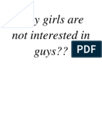 Why Girls Are Not Interested in Guys??