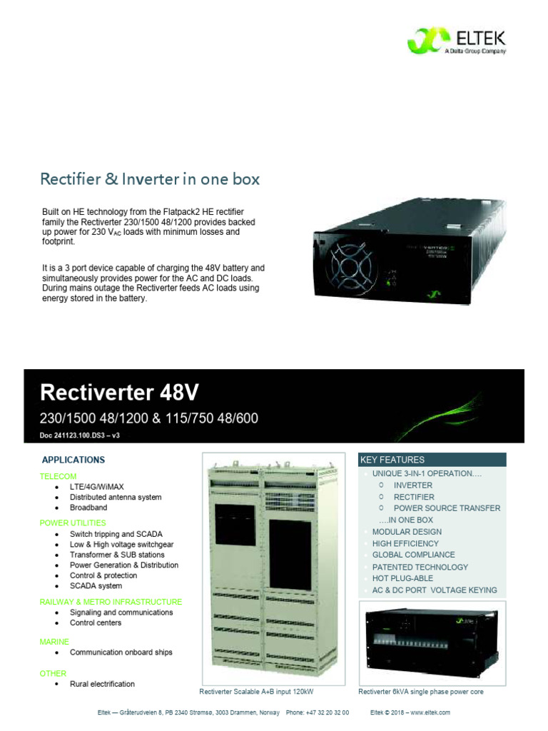 Eltek Rectiverter: Guide Complet | PDF