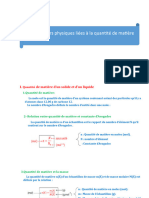 1 - Les Grandeurs Physiques Liées À La Quantité de Matière