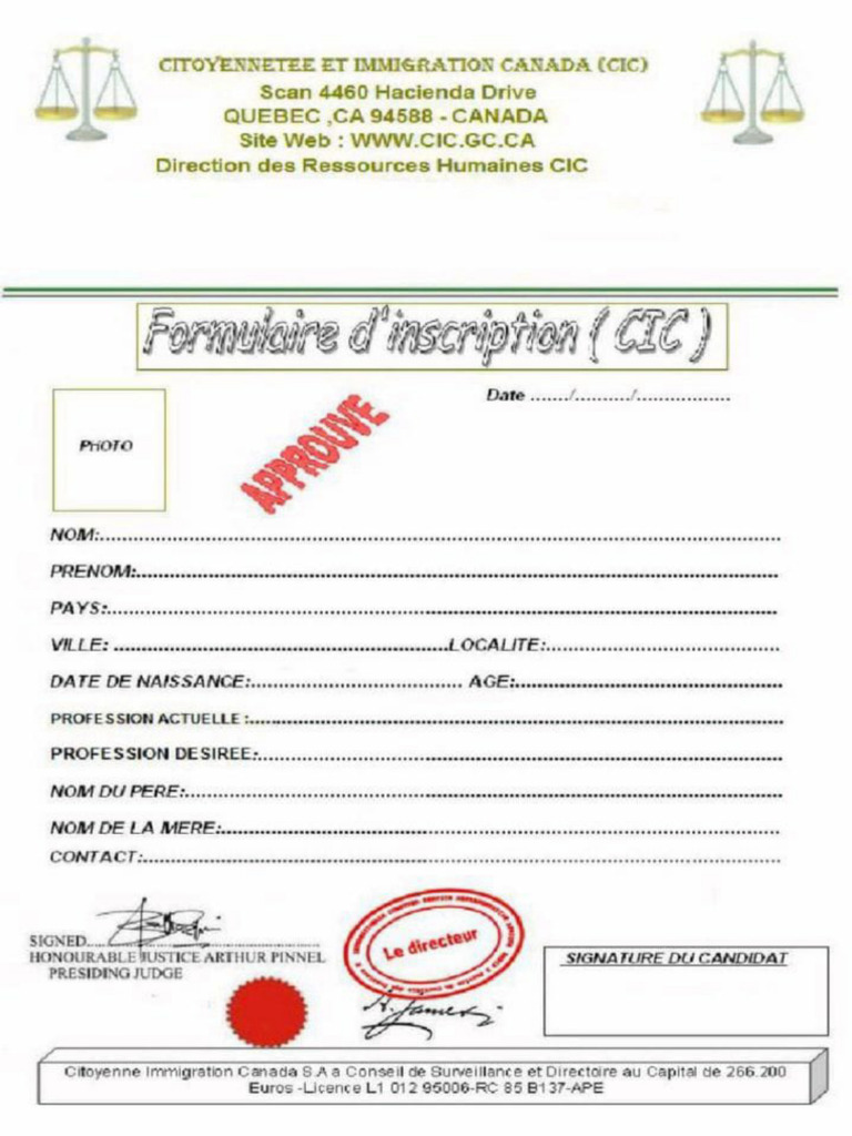Formulaire PDF CIC | PDF