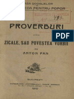 Proverburi Adica Zicale Pann Anton Bucuresti 1910