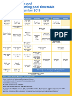 Knaresborough Pool Summer Pool Timetable 23 July Until 1 September