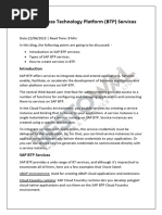 SAP BTP (Part - 2)