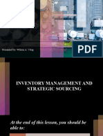 Inventory and Strategic Sourcing
