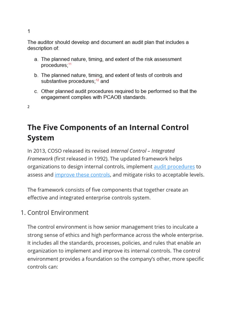 Internal Audit vs. Internal Control Explained | PDF | Internal Control ...