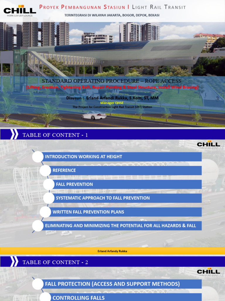 Standard Operating Procedure Rope Access (Steel Structure) PDF